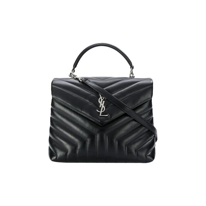 SAINT LAURENT Leather Handbag, Shoulder Bag, Crossbody Bag Regular Women's Black-0