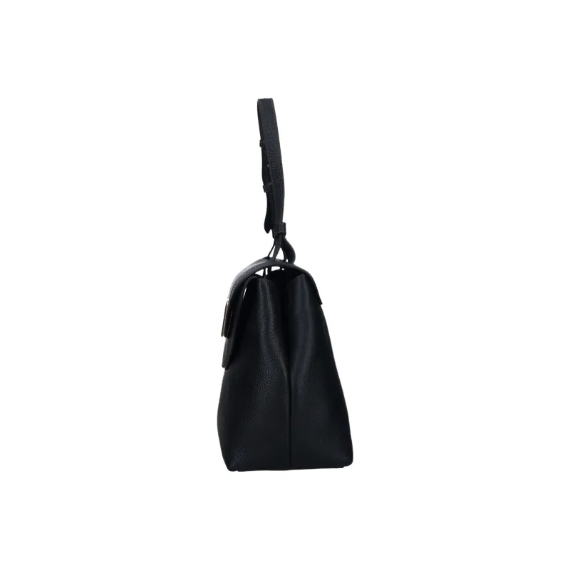 Furla Primula Leather Tote Bag, Shopping Bag, Handbag, Shoulder Bag Women's Black-3