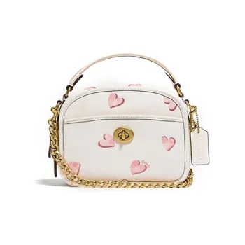 COACH Lunchbo Cow Leather One Shoulder Handbags Women's White