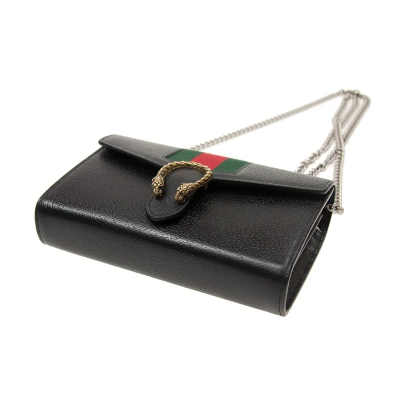 GUCCI Dionysus Leather Crossbody Bags Shoulder Bags Women's Black-3
