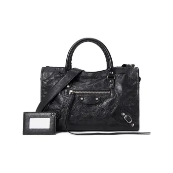 Balenciaga Sheepskin Biker Bag One Shoulder Handbag Regular Women's Black