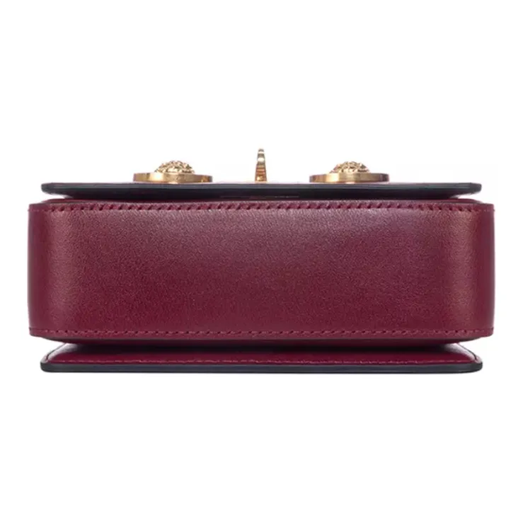 VERSACE Cow Leather Shoulder Bag, Crossbody Bag Mini Women's Paste Purple Color-4