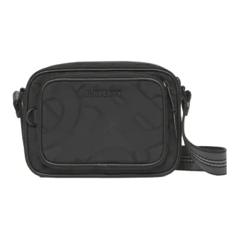 Burberry Leather With Polyester With Cotton Camera Bag Shoulder Bag Crossbody Bag Regular Men's Black