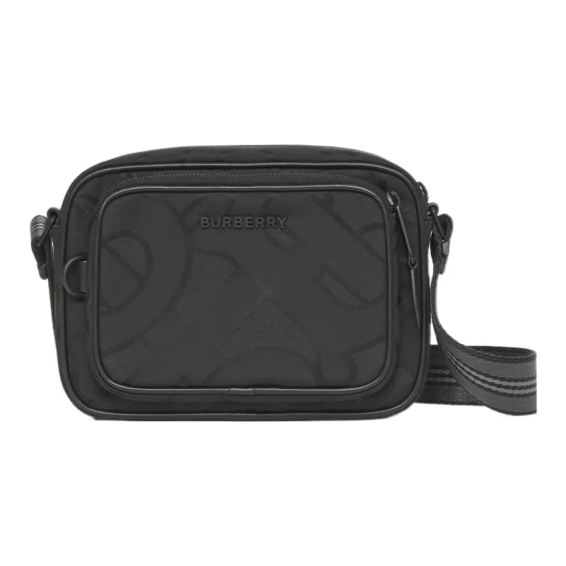 Burberry Leather With Polyester With Cotton Camera Bag Shoulder Bag Crossbody Bag Regular Men's Black-0