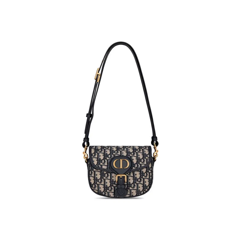 DIOR Bobby Fabric Handbag, Shoulder Bag, Crossbody Bag Trumpets Women's Denim Blue-5