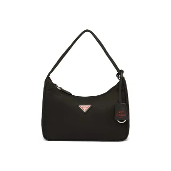PRADA Nylon Shoulder Bag Handbag Women's Black