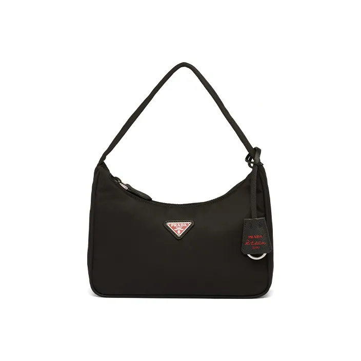 PRADA Nylon Shoulder Bag Handbag Women's Black-0