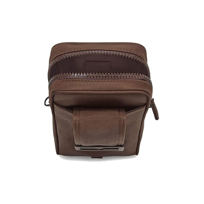 FENDI Baguette Polyamide Baguette Bag, Cell Phone Pouch, Shoulder Bag, Crossbody Bag Men's Brown-3