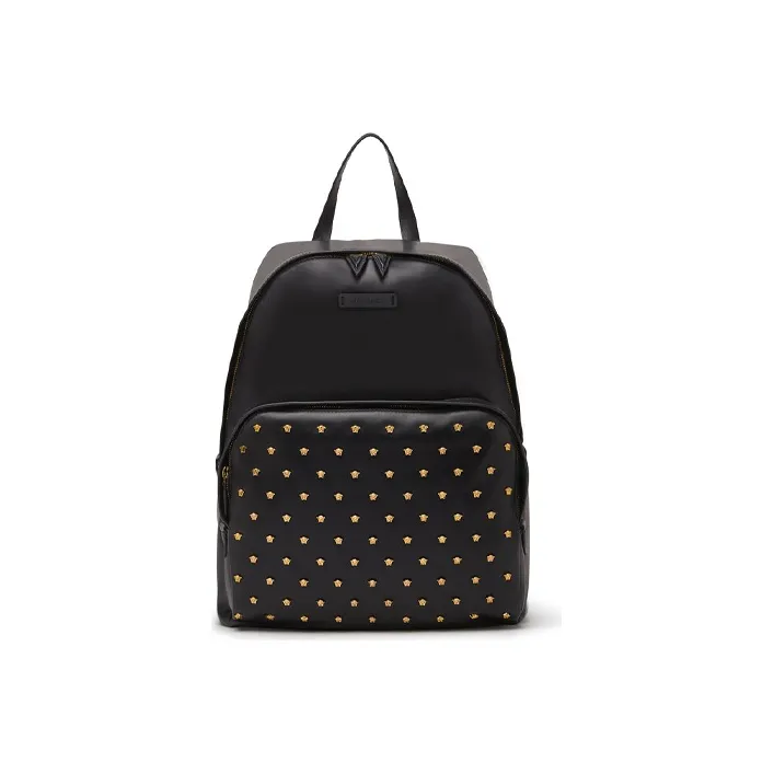 VERSACE VERSACE Leather Backpack Men's Black-0