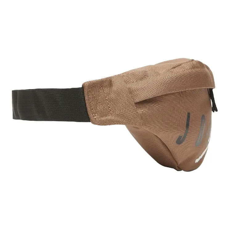 Jordan Nylon Fabric Crossbody Bag, Fanny Pack Regular Unisex Brown-1