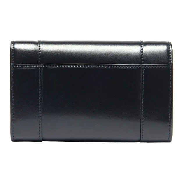 Balenciaga Hourglass Cow Leather Wallet Medium Size Women's Black-1
