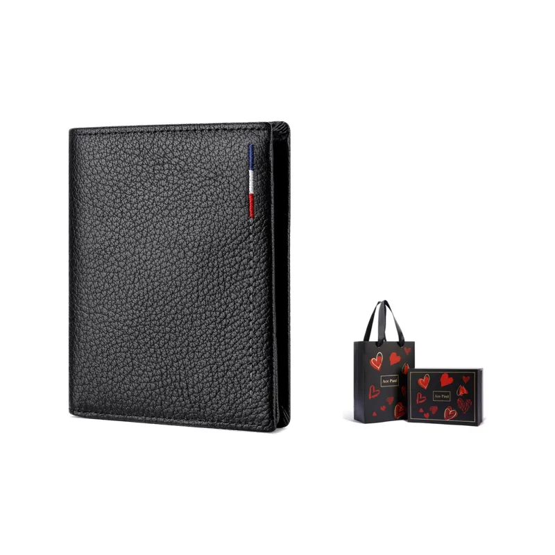 Ace Paul Top Grain Cow Leather Wallet Regular Men's Black-30