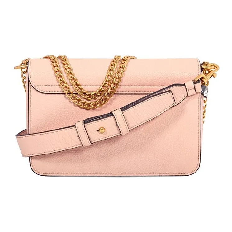 TORY BURCH Leather Crossbody Bag Shoulder Bag Women's Apricot-2