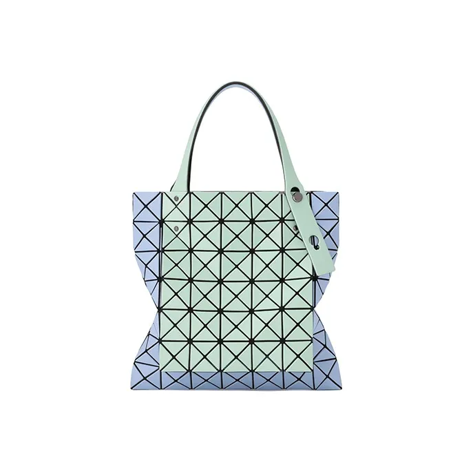 ISSEY MIYAKE Prism Polyester Tote Bag, Shopping Bag, Shoulder Bag, Handbag Regular Women's Blue & Green-0