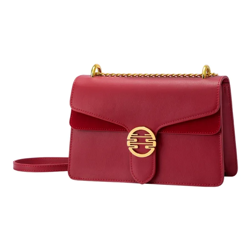 JONBAG Synthetic Leather Shoulder Bag Medium Size Women's Red-2