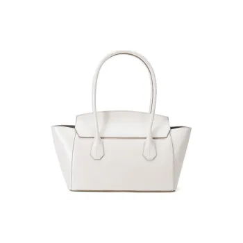 BALLY Embossed Cow Leather Handbag, Shoulder Bag Women's Bone White