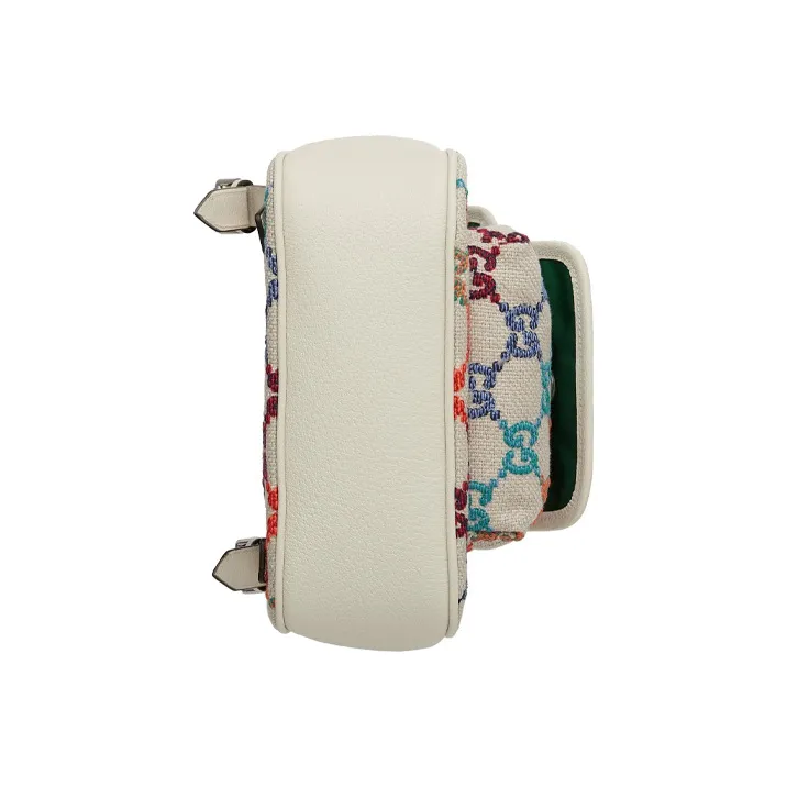 GUCCI Canvas Backpack For Kids' Multicolor/White-5