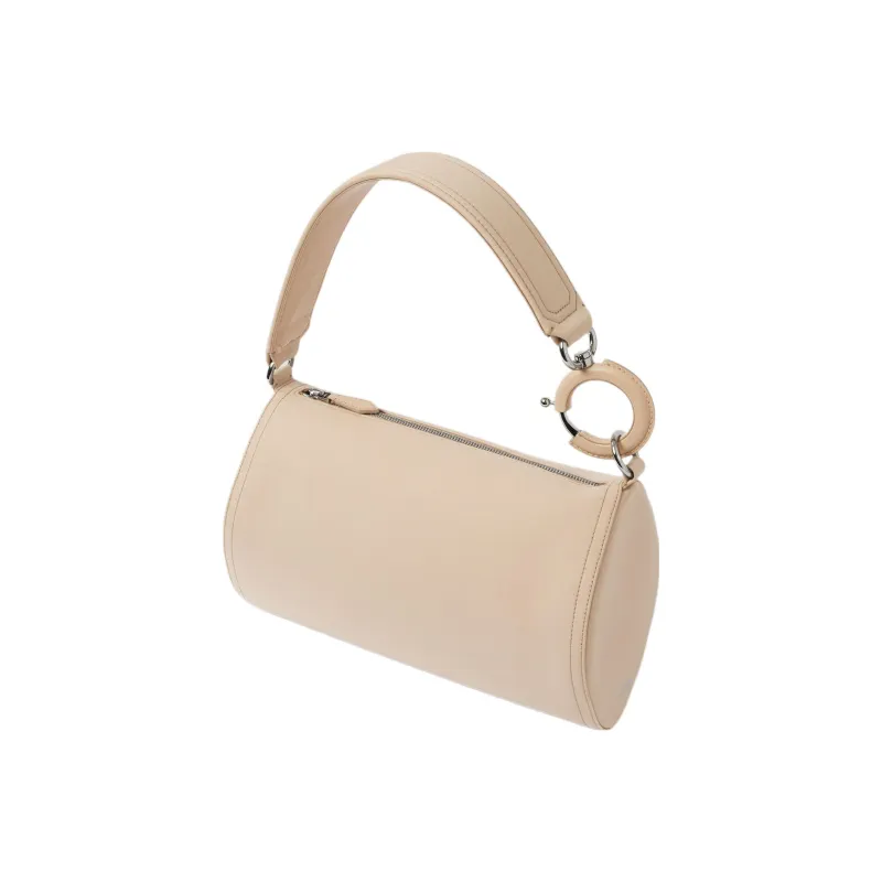 Burberry Cotton Shoulder Bag Handbag Shoulder Bag Small Size Women's Light Yellow Umber-3