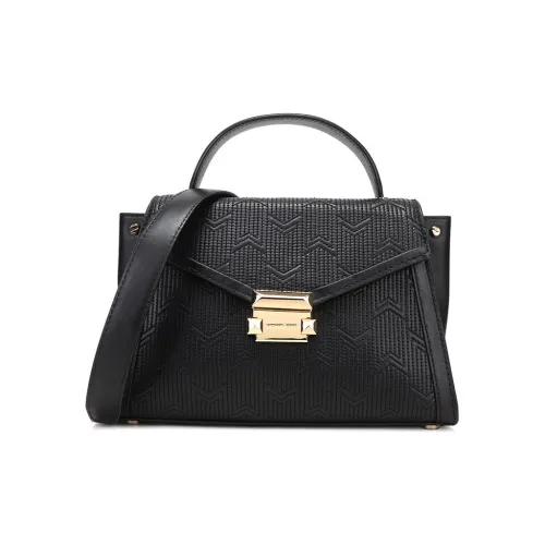MICHAEL KORS MICHAEL KORS Luggage Collection Leather Handbag Crossbody Bag Medium Size Women's Black