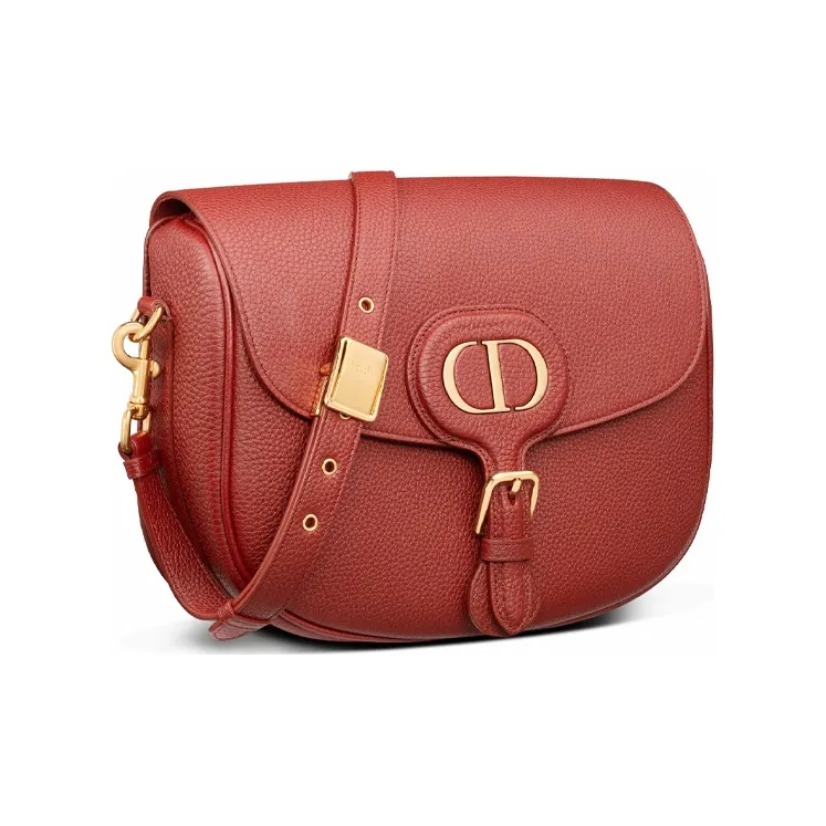 DIOR Bobby Cow Leather Clutch Large Size Women's Brick Red-1