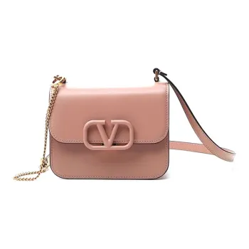 Valentino Grained Calfskin Handbag Shoulder Bag Crossbody Bag Small Size Women's Nude Pink