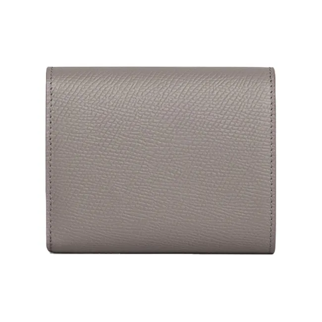 CELINE Grain Cow Leather Wallet Small Size Women's Pebble-2