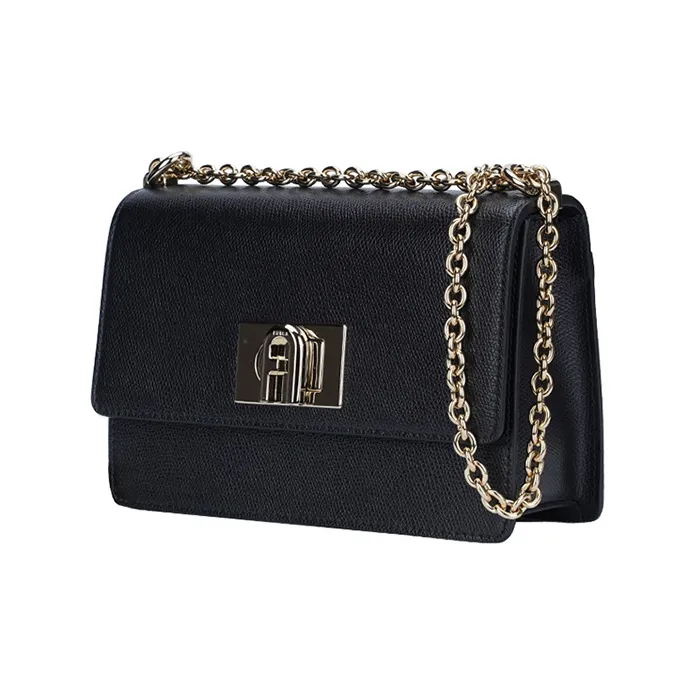 Furla Leather Crossbody Bag, Shoulder Bag Mini Women's Black-1