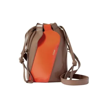 Chloe Leather Bucket Bags Shoulder Bag Crossbody Bag Regular Women's Umber/Orange