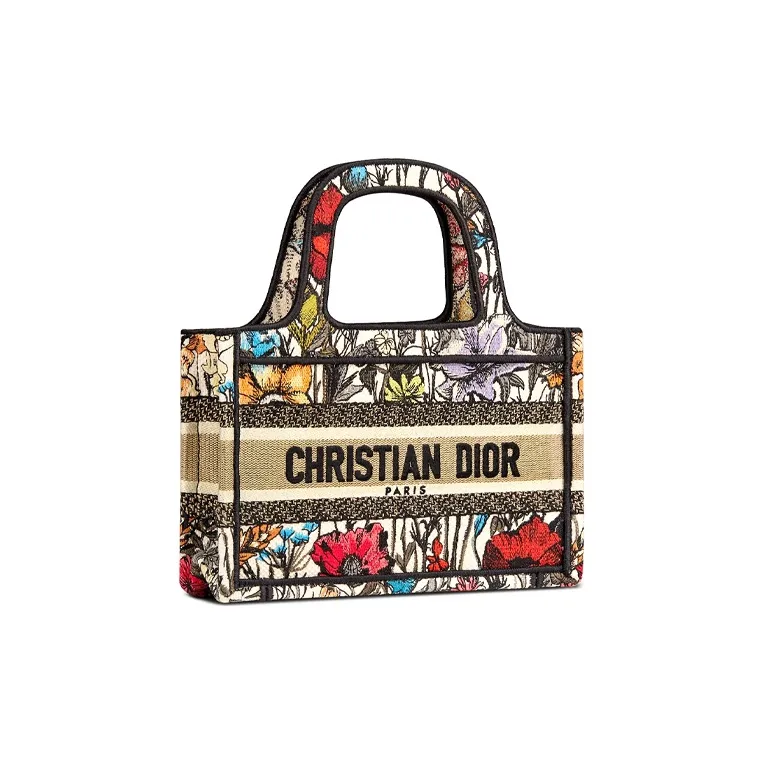 DIOR BookTote Canvas Canvas Bag Tote Bag Shopping Bag Handbag Mini Women's Multicolor-1