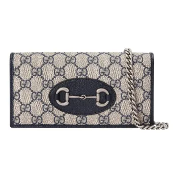 GUCCI Canvas Bag, Crossbody Bag Women's Blue/Beige