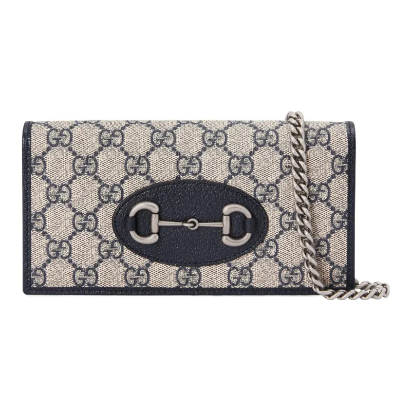 GUCCI Canvas Bag, Crossbody Bag Women's Blue/Beige-0