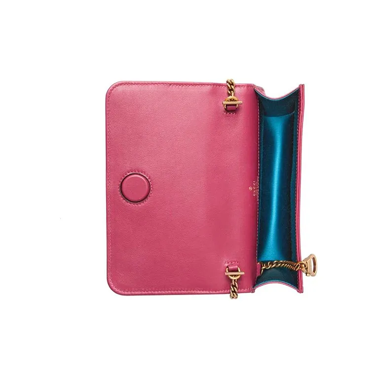 GUCCI Quilted Velvet Crossbody Bag Shoulder Bag Mini Women's Pink-3