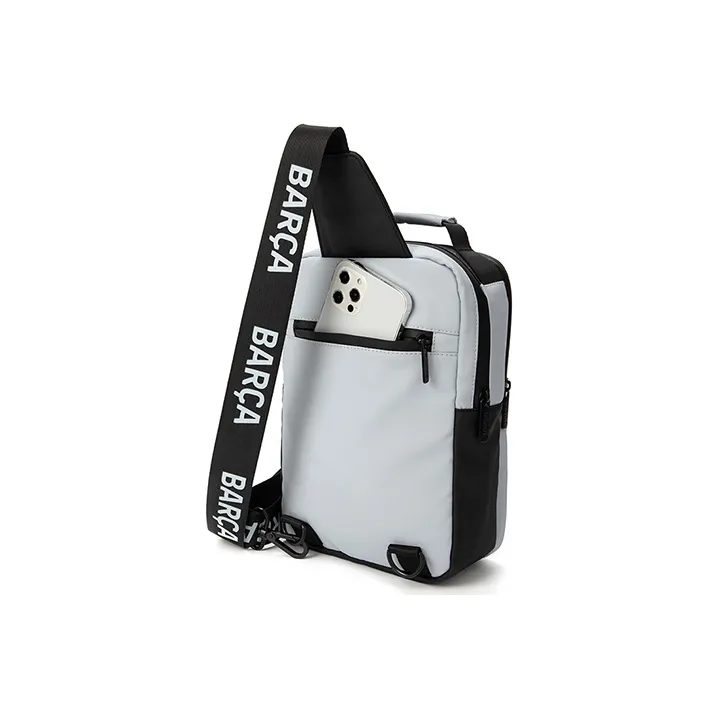 PETERPOINT PU Shoulder Bag Crossbody Bag Regular Men's Gray/Blue White-1