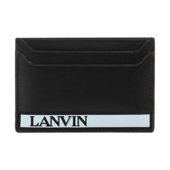Lanvin Leather Card Holder Men's Black