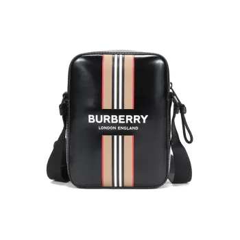 Burberry Coated Canvas Crossbody Bag, Shoulder Bag Men's Black