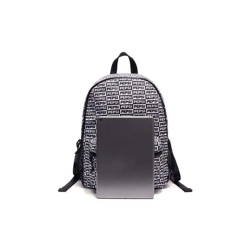 Pepsi Fabric Backpack Regular Unisex Black White-4