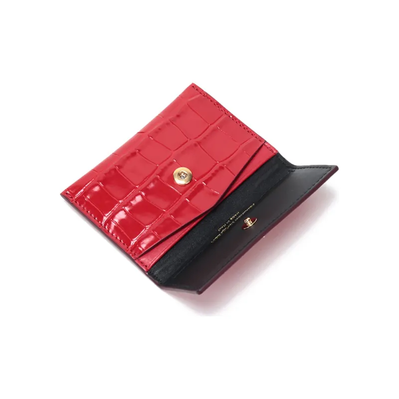 Alexander McQueen Leather Card Holder Card Holder Women's Red-5