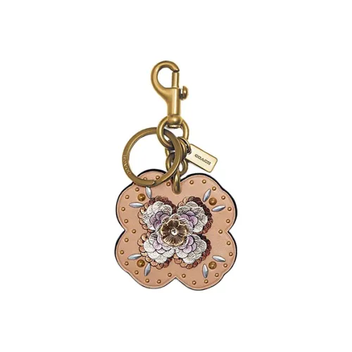 COACH Genuine Leather, Leather Handbag Charm Bag Accessory Mini Women's Beech Wood