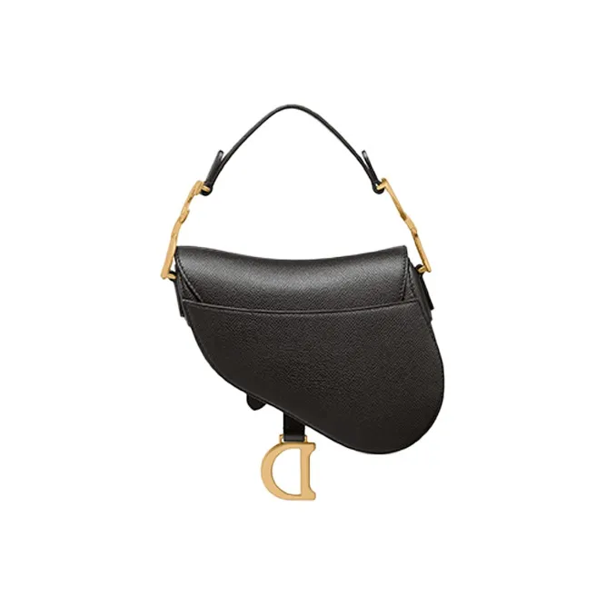 DIOR Saddle Grained Calfskin Saddle Bag, Handbag, Shoulder Bag Women's Black-2
