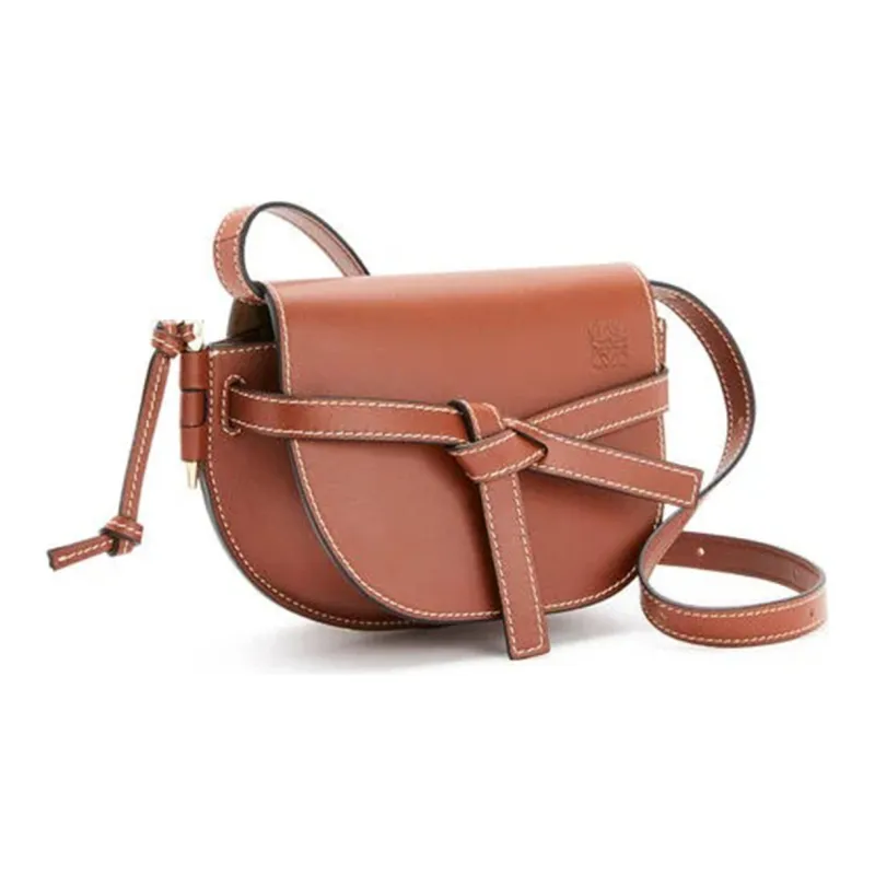 LOEWE Gate Natural Calfskin Bowknot Shoulder Bag Crossbody Bag Mini Women's Rusty-1