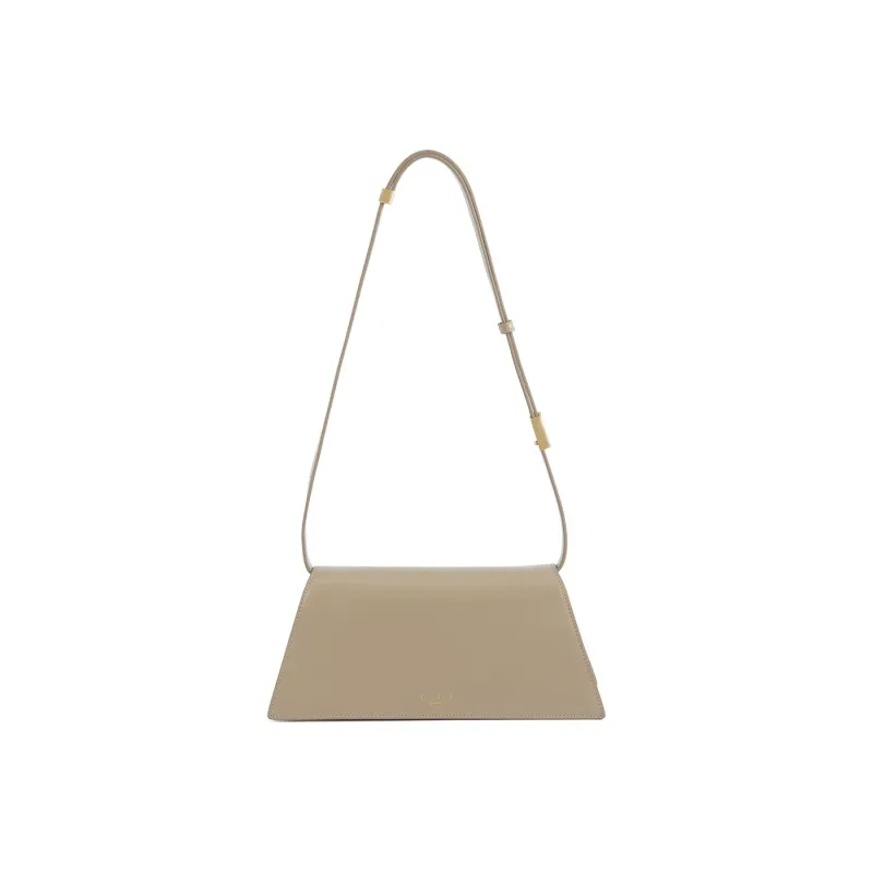 C.LI Cow Leather Baguette Shoulder Bag Women's Chestnut Mouse Brown-2