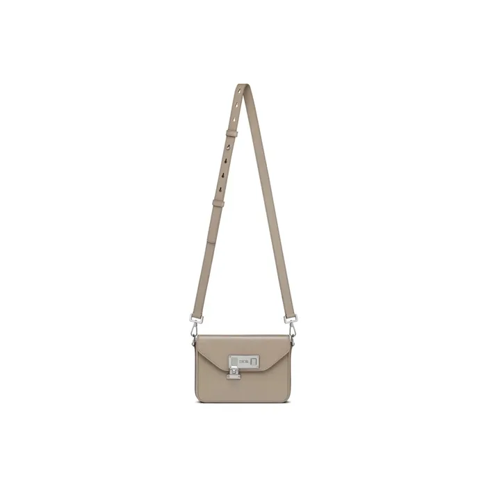 DIOR Lock Cow Leather Messenger Bag Shoulder Bag Crossbody Bag Regular Men's Beige-2
