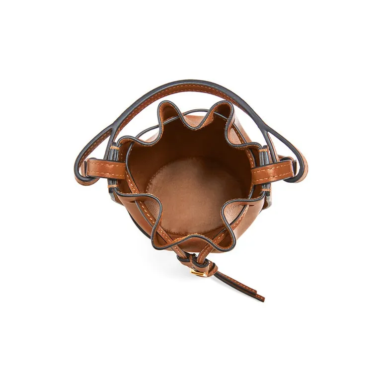 LOEWE Balloon NAPPA Cowhide Balloon Bag Bucket Bag Handbag Shoulder Bag Crossbody Bag Extra Mini Women's Brown-3