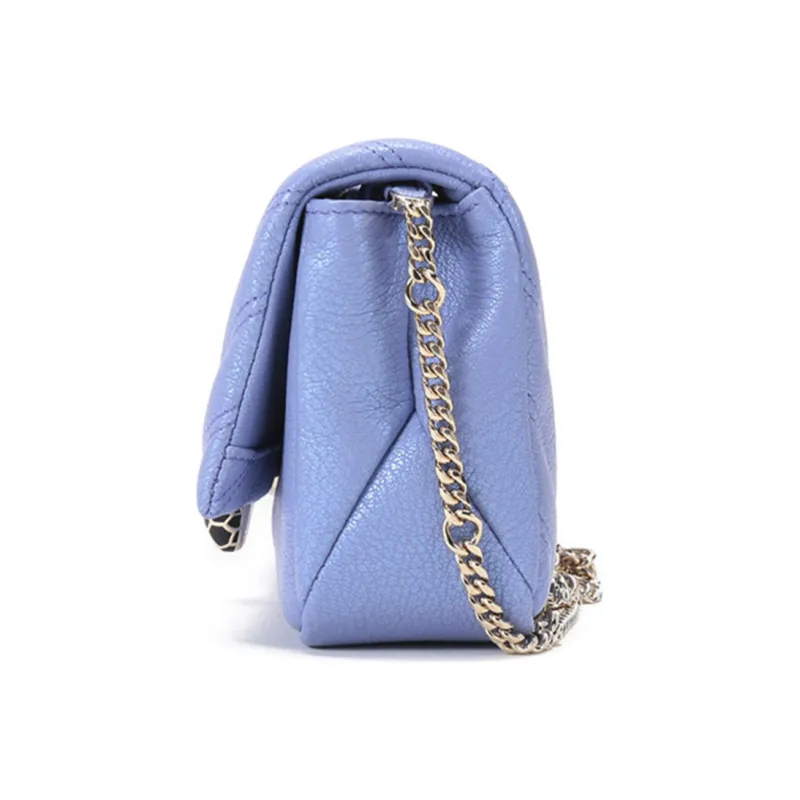 BVLGARI Serpenti Cabochon Sheepskin Chain Bag, Shoulder Bag Women's Lavender-2