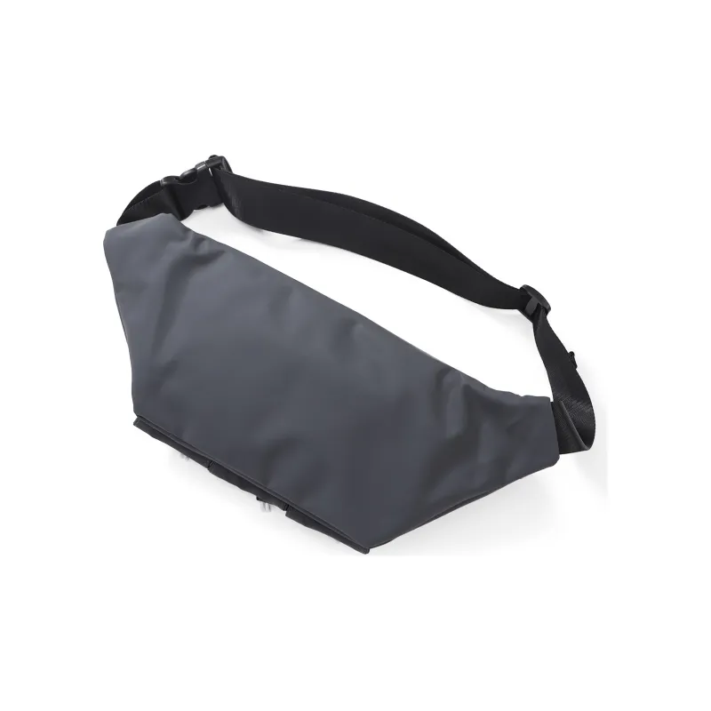GENANX Polyester One Shoulder Crossbody Fanny Pack Regular Unisex Black/Dark Gray-2