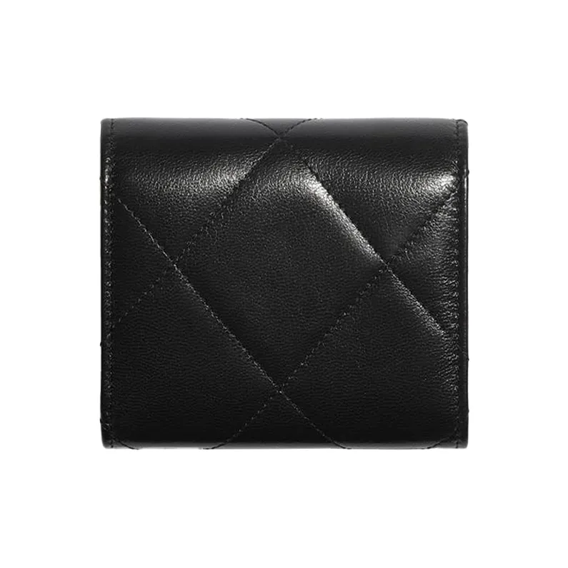 CHANEL 19Bag Sheepskin Wallet Trumpets Unisex Black-1
