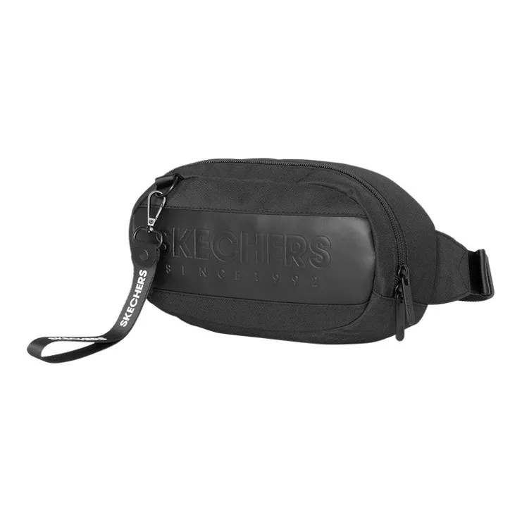 Skechers Fabric One Shoulder Crossbody Fanny Pack Sling Bags Regular Unisex Pitch Black-1