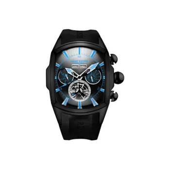 REEF TIGER Aurora Collection Tank II Automatic Mechanical Movement Watch Men's Watches Blue Dial