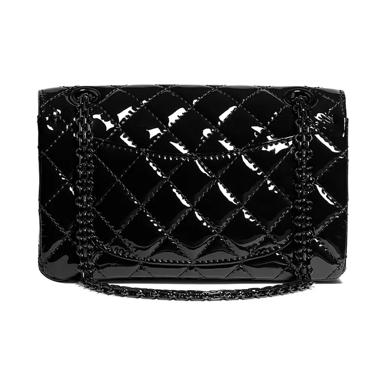 CHANEL So Black2.55 Calfskin Flap Bag, Crossbody Bag, Chain Bag, Shoulder Bag Women's Black-1