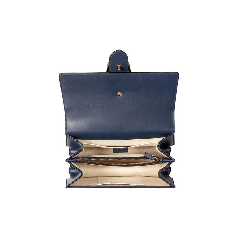 GUCCI Dionysus Multicolor Leather Handbag Women's Green/Navy Blue/Red-4